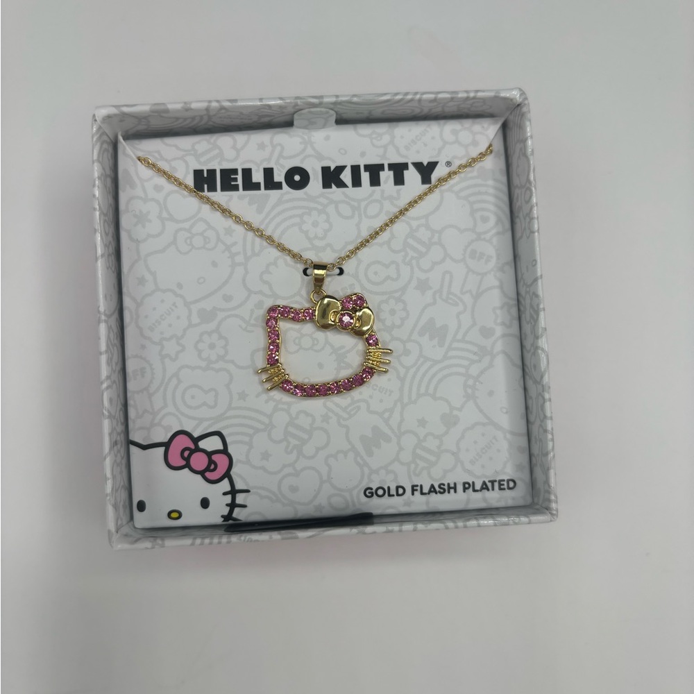 Hello Kitty Gold and Pink Pendant